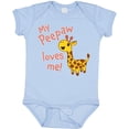 thumbnail image 3 of Inktastic My Peepaw Loves Me Cute Giraffe Boys or Girls Baby Bodysuit, 3 of 5