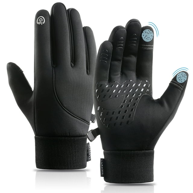 Gants d'Hiver Chauds Résistants au Froid Gants à Écran Tactile Gants de Course pour Hommes Femmes