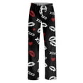 thumbnail image 6 of Hearthz Valentines Pajamas Pants for Women Love Heart Graphic Pajama Pants Women Drawstring Wide Leg Holidays Sleep Pants for Women, 6 of 7
