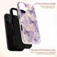 thumbnail image 4 of Vintage Purple Butterfly Phone Case, French Script Watercolor Floral iPhone Cover, Artistic Elegant Protective Case for iPhone 16 15 14 13 12 11 Plus Pro Max Mini, 4 of 6