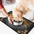 thumbnail image 2 of Cartoon Halloween Pumpkin Dog Food Mats for Floors Absorbent No-Slip 17x30 Inch Cat Food Mat Ghost Boo Spooky Cat Mat for Food EcoFriendly Durable Pet Placemat, 2 of 7
