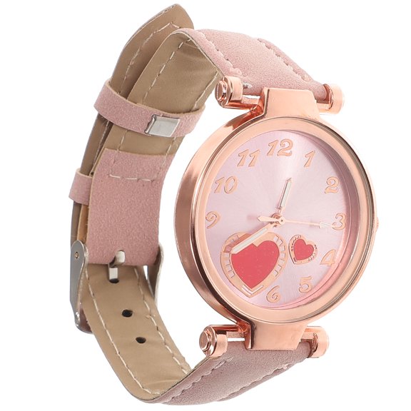 KALLORY Elegant Decorative Heart Design Watch with Imitation Materials Stylish Accessory for Women 1pc