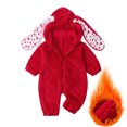 thumbnail image 2 of SKIYLEVZ Baby and Toddler Unisex Jumpsuit Babies' Clothes Cotton Thermal Fleece Lined Cute Baby Outfit Clothes Winter Hooded Romper Snowsuit Infant Newborn Toddler, 2 of 3