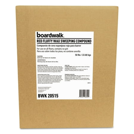 Economic Wax-Based Sweeping Compound, Red, Grit-Free, 50lbs, Box