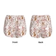 thumbnail image 3 of Balery Autumn Floral Deer Pantalones cortos deportivos para mujer con forro y dos bolsillos, elásticos, para entrenamiento, gimnasio, yoga-Small, 3 of 7