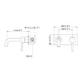 thumbnail image 5 of Solid Brass Bathroom Sink Faucet, Wall Mounted Single Handle Basin Faucet, 5 of 5