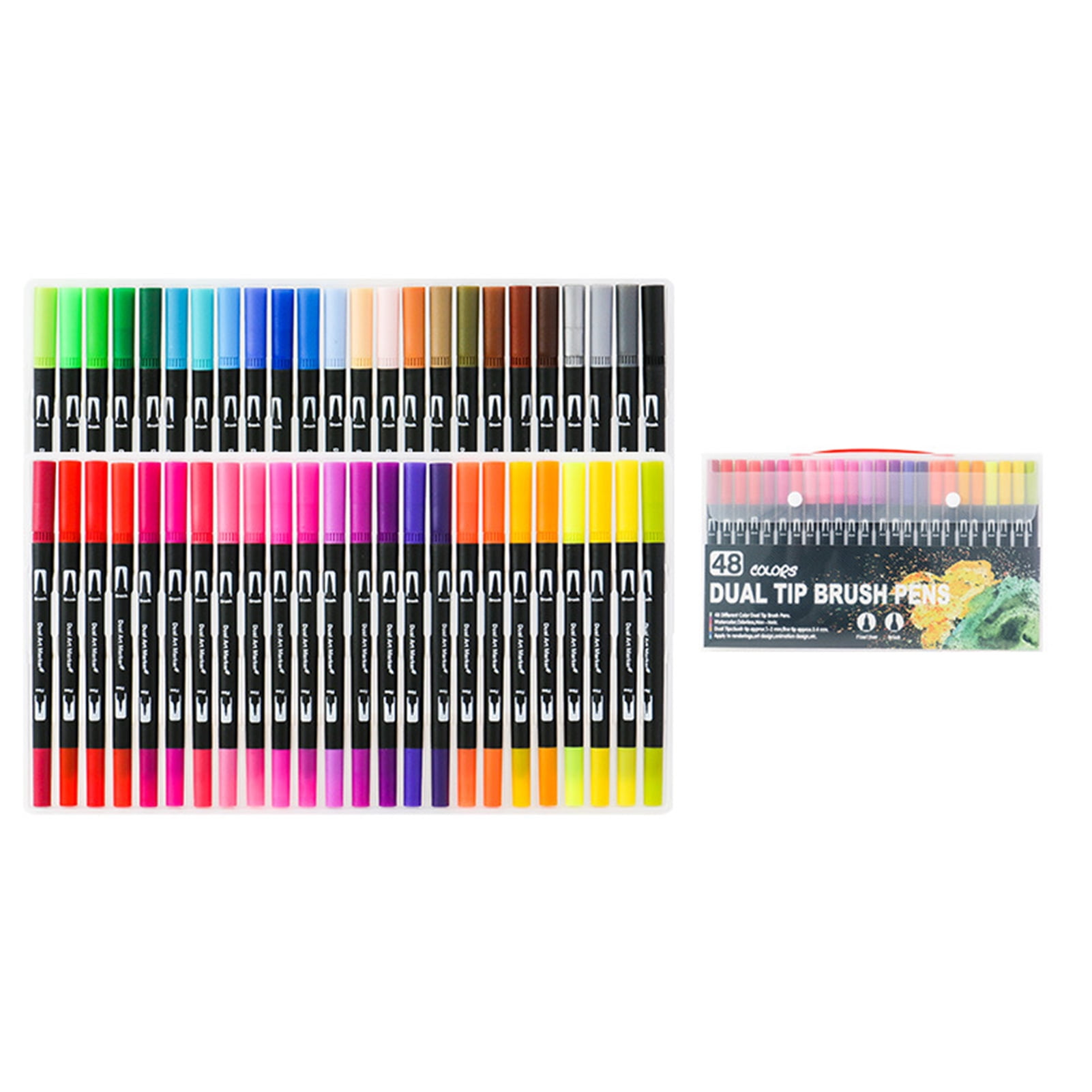48 Colors Doubleended Marker Watercolor Pen Safe & Odorless Markers