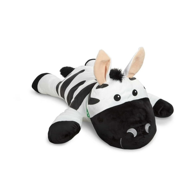 Melissa & Doug Cuddle Zebra Jumbo Plush Stuffed Animal with Activity