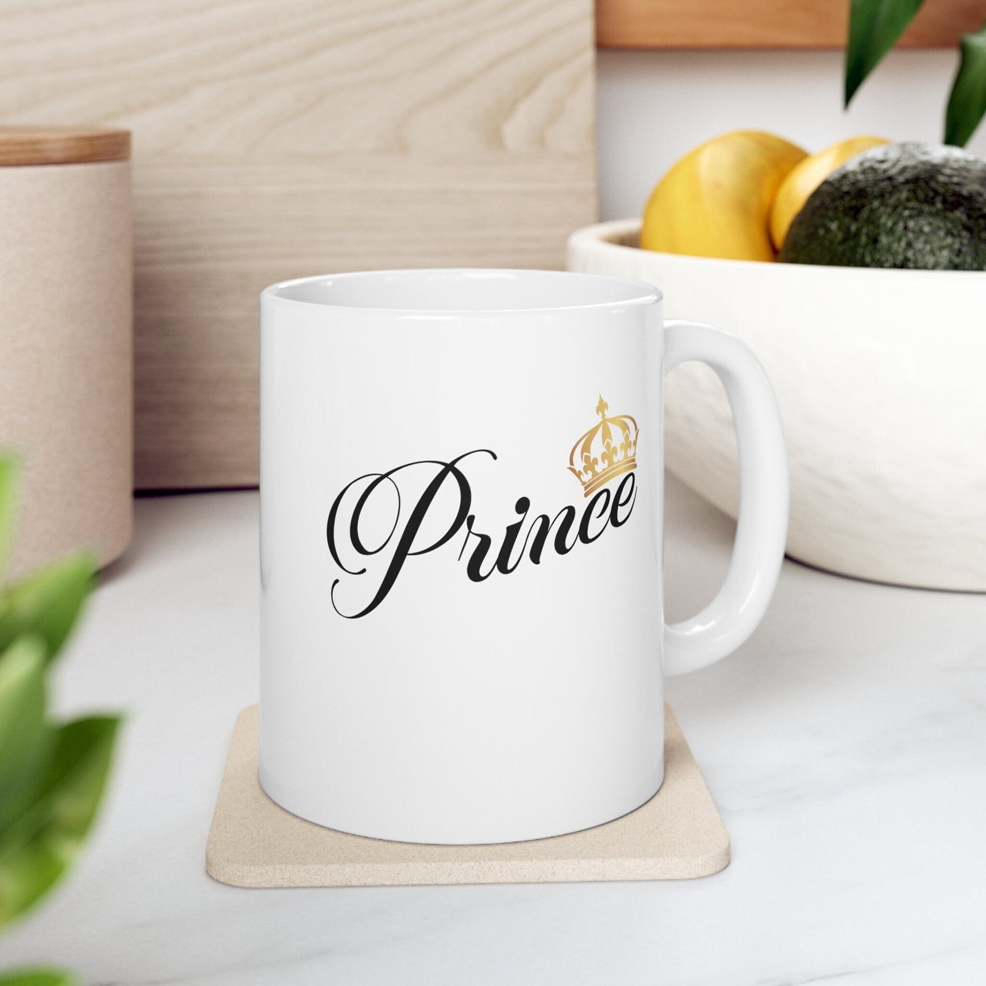 Prince 11 oz Coffee Mug - Humorous Tea Cup White Ceramic Gift
