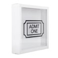 thumbnail image 1 of Ticket Shadow Box With Slot - Store And Display Memorable Tickets - 20x20cm, White, 1 of 8