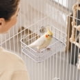 thumbnail image 5 of Stainless Steel Bird Stand Platform with Mesh Support Parrot Nesting Rack Perch for Cockatiels Parakeets Small Pet Bird Cage Accessories, 5 of 6