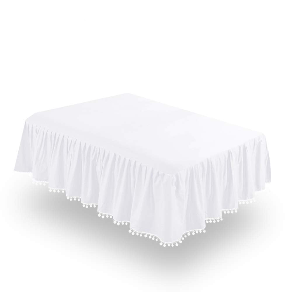white pleated crib skirt