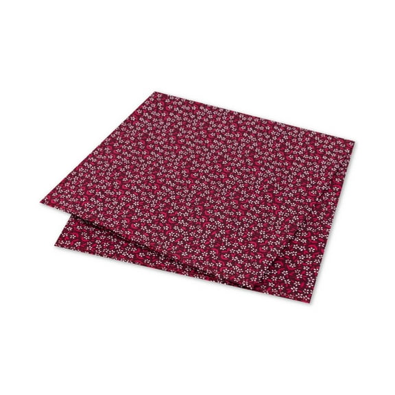 Tommy Hilfiger Men’s Micro Floral Pocket Square, Dark Red