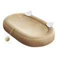 thumbnail image 3 of Rascador de Sisal para gatos, almohadilla rascadora para gatos de interior, juguetes de entrenamiento, cama ovalada para rascar gatos, para jugar con Trenzado de sisal, 3 of 8