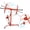 Red + Steel, variant on Drywall Lift Panel 13 Height Adjustable Drywall Hoist Jack Lifter with Brake, Red Steel Construction for 4x8 to 4x16 Sheets, 150 lbs Capacity, One Person Operation