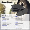thumbnail image 3 of AutoShack Rear Ceramic Brake Pad Set Replacement for 2007-2016 GMC Acadia 2009-2017 Chevrolet Traverse 2008-2017 Buick Enclave 2002-2009 Chevrolet Trailblazer 2002-2009 GMC Envoy 4-PC, 3 of 5