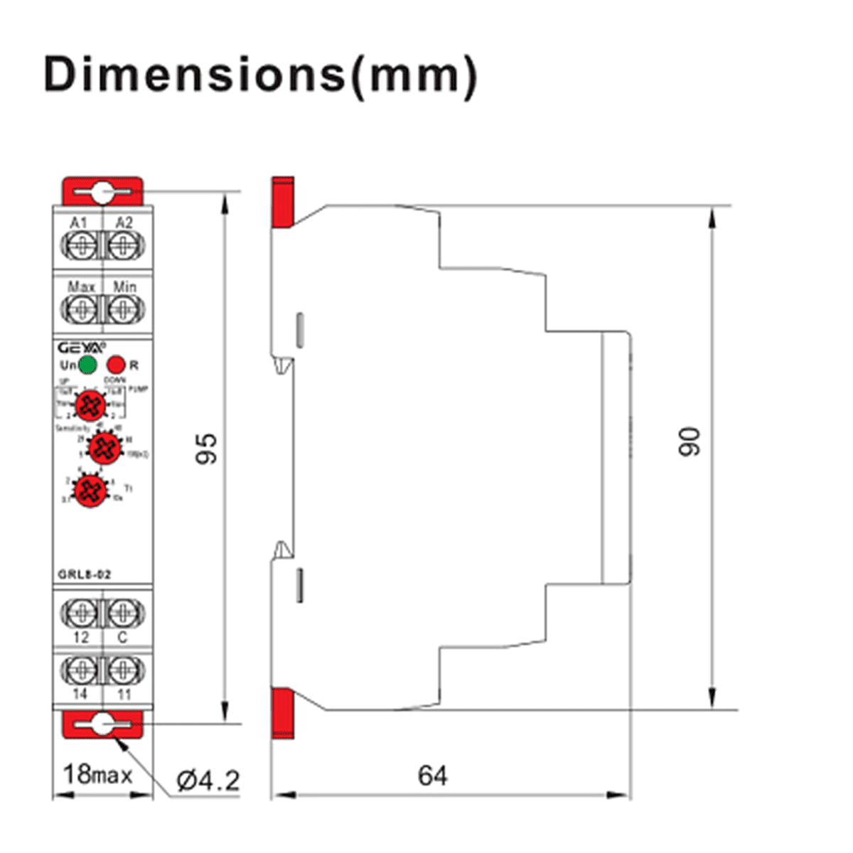 3X GRL8-02 Liquid Control Relay Level Control Relay 10A ACDC24V-240V Wide Range Voltage Water Pump Relay