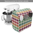 thumbnail image 2 of Fish Scale Stand Mixer Cover, Waves with Vertical Stripy Effect and Vivid Color Composition Contemporary Tile, Kitchen Appliance Organizer Bag Cover with Pockets, 5 Quarts, Multicolor, by Ambesonne, 2 of 4