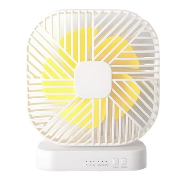Ventilador USB MagnéTico de Escritorio con AlimentacióN por USB o 4 Pilas AA, con Temporizador de Velocidades, para Exteriores, Camping, Silencioso, Color .