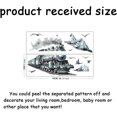 thumbnail image 2 of Vintage Train Wall Sticker Mountain Birds Wall Decal Watercolour Train Blue Wall Stickers Removable Wall Art Murals for Living Room Bedroom Playroom Nursery Kid's Room Wall Decoration, 2 of 7