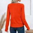 thumbnail image 4 of Resicozy Women's Classic Long Sleeve Knit Cardigan Sweaters Casual Solid Open Front Button Down Cardigans Orange S, 4 of 4