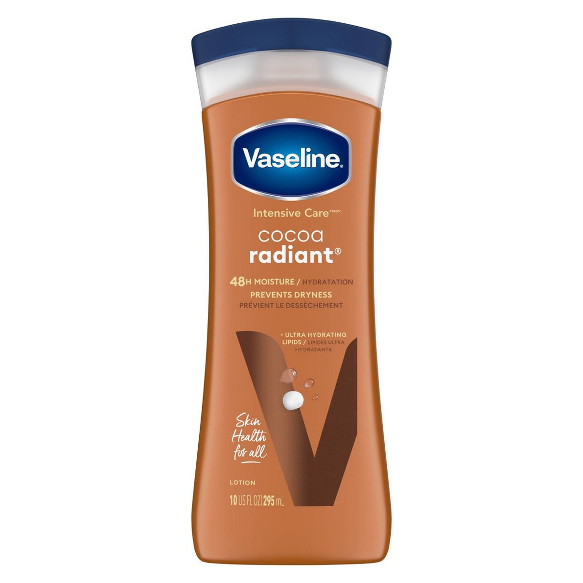 2X - Vaseline Intensive Care Body Lotion Cocoa Radiant for Dry Skin with Ultra-Hydrating Lipids 10 fl oz