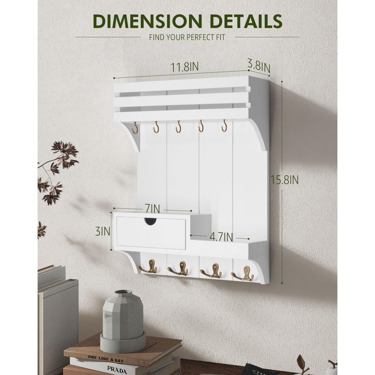 Rebee Vision Decorative Key And Mail Holder For Wall