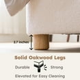 thumbnail image 4 of Queen Size Boucle Upholstered Bed Frame, Modern Platform Bed with Adjustable Headboard, Solid Wood Legs, Rounded Corners & Easy Assembly, Cream, 4 of 10