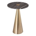 thumbnail image 1 of TOV Furniture Addyson 22"H Transitional Marble and Iron Side Table in Gold, 1 of 6