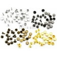 thumbnail image 5 of 200 Pack Leather Rivets Single Cap Rapid Rivet Metal Stud Fasteners Round Cap for Bag Belt Wallet Leather Craft (Antique Brass, 6MM), 5 of 5