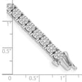 thumbnail image 3 of Diamond2Deal 14K White Gold Cluster Setting Diamond Bracelet 7inch for Women, 3 of 5