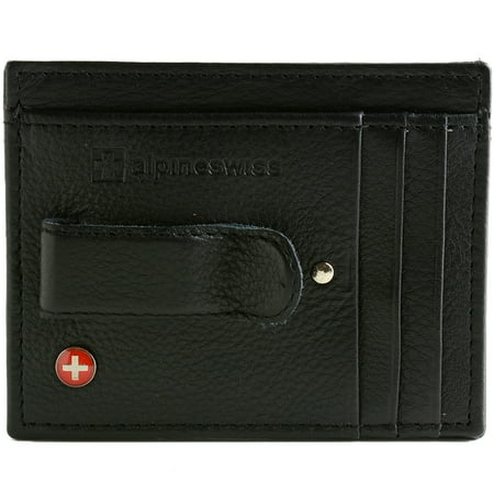 - Alpine Swiss Mens Money Clip Genuine Leather Minimalist Slim Front Pocket Wallet