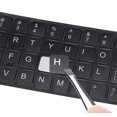 thumbnail image 1 of 2 pegatinas universales para teclado inglés con pinzas, pegatinas para teclado, fondo negro con letras blancas, letras de teclado, pegatinas de repuesto para PC, portátil, computadora de escritorio, t, 1 of 5