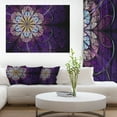 thumbnail image 1 of Blue and Pink Large Fractal Flower - Floral Canvas Art Print, 1 of 3