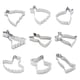 thumbnail image 1 of 9PCS Stainless Steel Skirt Cookie Set for Baking Silver DIY Cake and Biscuit Molds, 1 of 5