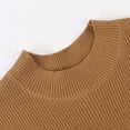 thumbnail image 3 of Mulanimo Women's Mock Neck Knit Sweater Vest, Sleeveless Summer Ribbed Pullover Tank Tops, Brown, L, 3 of 7