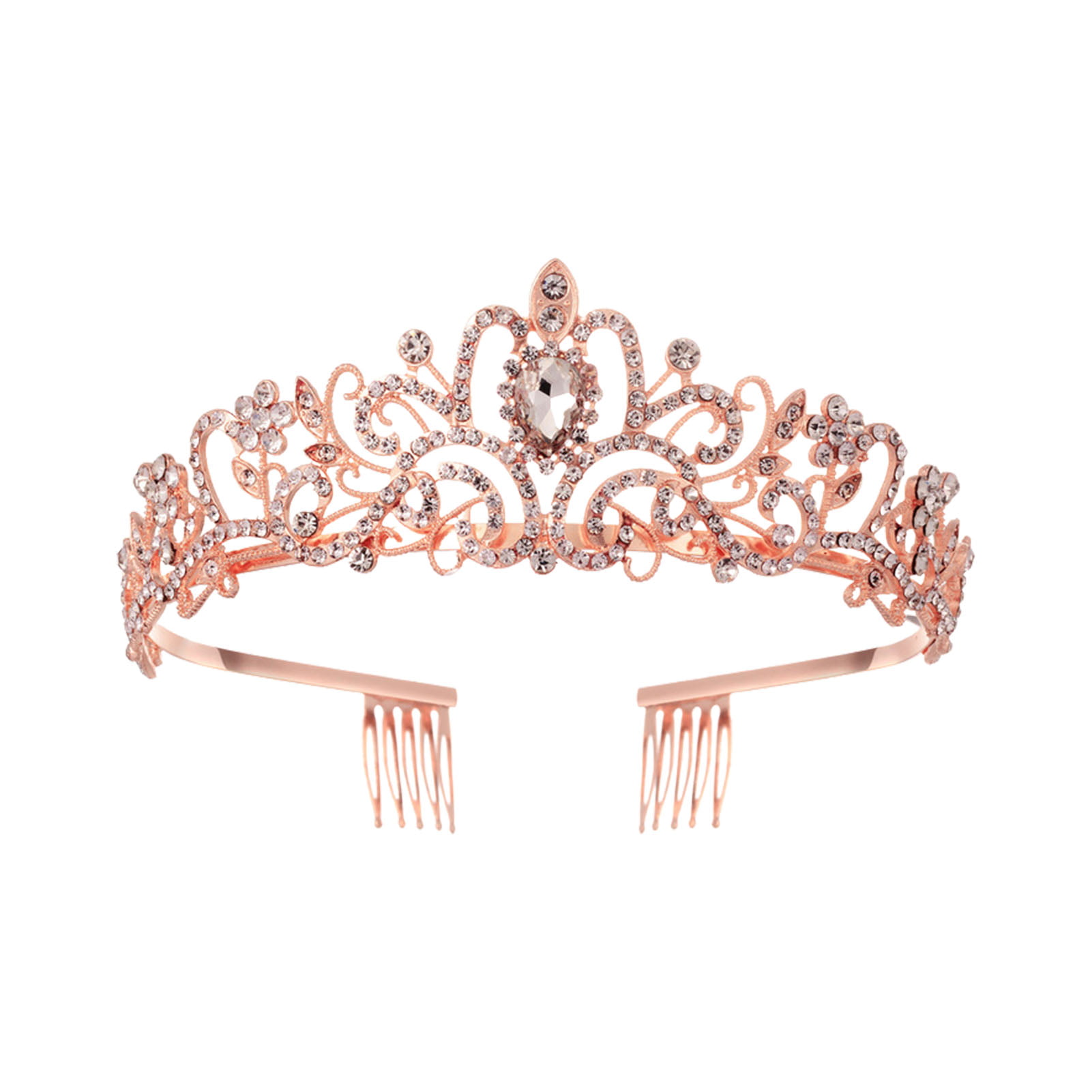 Details about   2 Tiara Christmas Crown Hair Accessories Crystal Girls Women’s Mini Tiaras