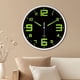 thumbnail image 2 of Reloj de pared moderno de 12 pulgadas que brilla en la oscuridad, negro y verde, 2 of 2