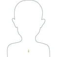 thumbnail image 3 of 14k Yellow Gold, Small Boy Pendant Charm Light Green August Created CZ Birthstone 13mm with 16" Dainty Neck Chain, 3 of 8