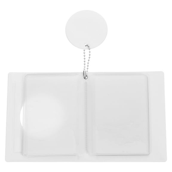 BERTDOMD Mini Photocard Holder Book Portable 3-Inch Photo Card Binder with Stylish Round Hollow Design for Collecting Cards