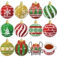 thumbnail image 1 of Set de 10 bolas navideñas de 10,5 cm con forma de bola de Drink Coasters FairySandy, 1 of 6