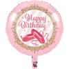 Creative Converting Twinkle Toes Ballerina Ballet Birthday Foil Balloon, 18", Pink