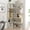White, variant on DRNANLIT 35.43" L-Shaped Corner Bookshelf, 5-Tier Freestanding Display Shelf with Anti-Tip Device, Dark Oak