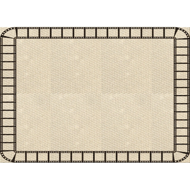 Ahgly Company Machine Washable Indoor Rectangle Transitional Moccasin Beige Area Rugs, 2' x 4'