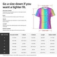 thumbnail image 2 of Yiaed Rainbow Scales2 Print Mens Short Sleeve Tight Fit T-Shirt, Crewneck Casual Tee-XX-Large, 2 of 5