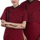 thumbnail image 3 of Qarigey Ropa transpirable de manga corta para hombres y jóvenes de Chef, suministros de comida, conjunto de uniforme de Catering, ropa de trabajo Unisex Camisetas Rojo 2XL Qarigey AP011130-16, 3 of 6