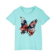 thumbnail image 4 of GERsome Boys Girls Short Sleeve T-Shirts Unisex Kids Crewneck Tee Patriotic Graphic Tees for 4th of July American Flag Shirts, 3-4 Years, 4 of 6