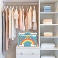 thumbnail image 4 of Yayeee Collapsible Cube Storage Bin with Lid Fabric Closet Decorative Basket with Handles, Rainbow with Stars, 4 of 7