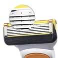 thumbnail image 3 of 4PCS Replacement Razor Blades Refill for Gillette Fusion Proglide(Black Yellow), 3 of 4