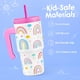 thumbnail image 2 of Vaso para beber SANDJEST de acero inoxidable con aislamiento para niños, 20 oz, 2 of 7